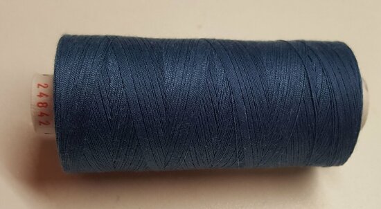Alterfil S sewing thread and overlocking thread - with Anti-wrinkle coating for smooth seams - spool 1000m - GREY BLUE colour 2