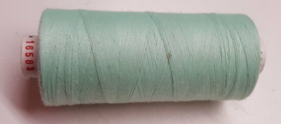 Alterfil S sewing thread and overlocking thread - with Anti-wrinkle coating for smooth seams - spool 1000m - MINT GREEN colour