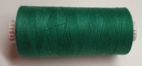Alterfil S sewing thread and overlocking thread - with Anti-wrinkle coating for smooth seams - spool 1000m - EMERALD GREEN colo