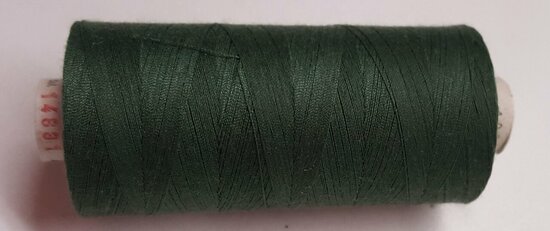 Alterfil S sewing thread and overlocking thread - with Anti-wrinkle coating for smooth seams - spool 1000m - DARK GREEN colour 