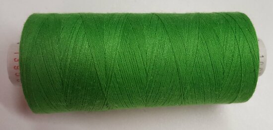 Alterfil S sewing thread and overlocking thread - with Anti-wrinkle coating for smooth seams - spool 1000m - GRASS GREEN colour