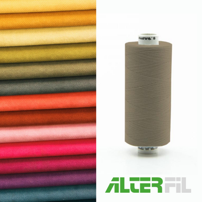 Alterfil-S naaigaren en lockgaren met Anti-rimpelcoating voor gladde naden klos 1000m OUD BRONS kleur 07952