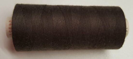 Alterfil S sewing thread and overlocking thread - with Anti-wrinkle coating for smooth seams - spool 1000m - DARK  BROWN colour