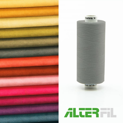Alterfil S naaigaren en lockgaren - met Anti-rimpelcoating voor gladde naden - klos 1000m - WARM TAUPE GRIJS kleur 08360