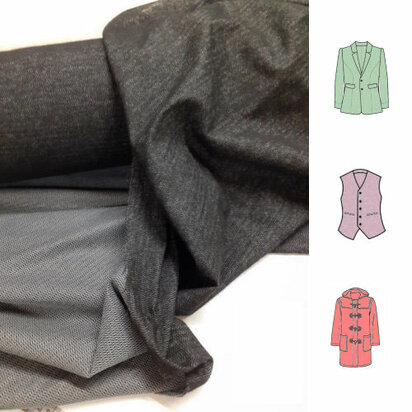 Supple fusable viscose interlining black 150cm wide