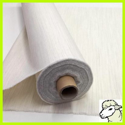 Stevigere naaibare wollen haardoek paardenhaardoek tussenvoering naturel 80 cm breed rol 25m