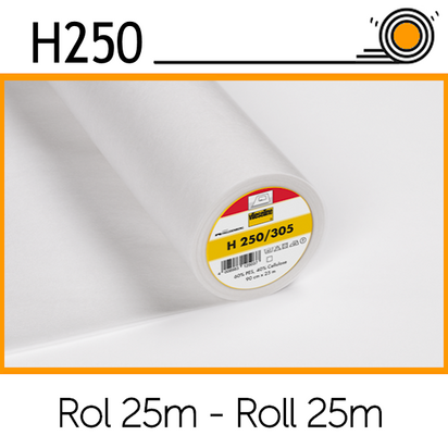 Vlieseline H250 wit rol 25m