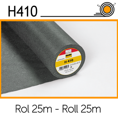 Vlieseline H410 zwart rol 25m