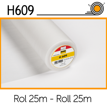 Vlieseline H609 extreem elastisch wit rol 25m