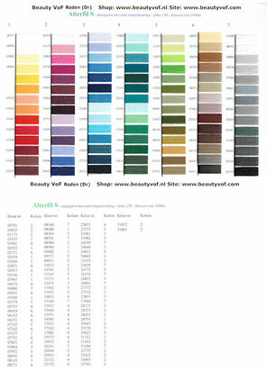 Kleurkaart/ colorcard