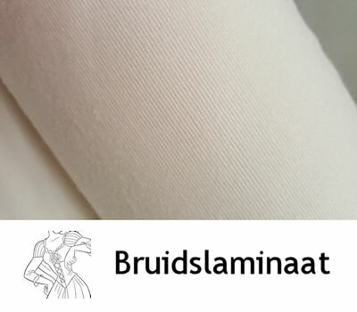 Eenzijdig geruwde viscose bruidslaminaat