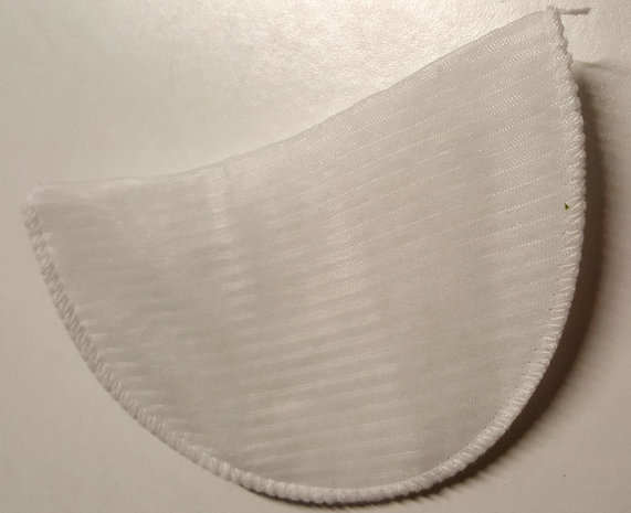 Schoudervulling wit fiberfill met tricot afdeklaag