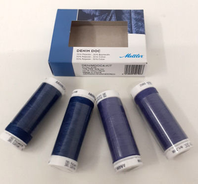 Denim doc kit 4 klosjes blauw