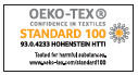 Poly Glow voldoet aan Oeko-tex standaard 100