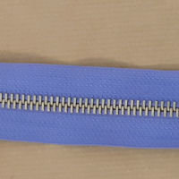 Open end (separating) zip metal silver tooth 70cm long LAVENDER BLUE size 5 Optilon