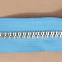 Open end (separating) zip metal silver tooth 80cm long LIGHT BLUE size 5 Optilon 7172