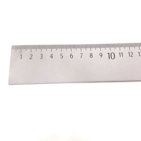 Patroon teken liniaal aluminium 100cm lang met 0 punt op de hoek