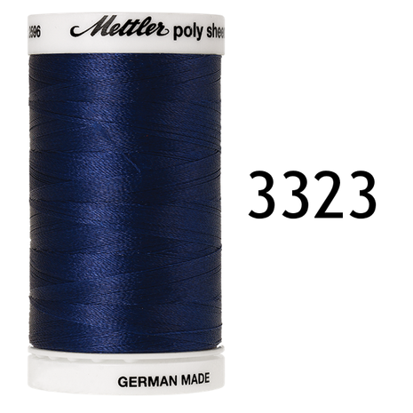 Polysheen decoratief borduurgaren dikte 40 klos 800m donkerblauw 3323