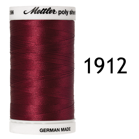 Polysheen decorative embroiderythread number 40 spool 800m DARK RED 1912