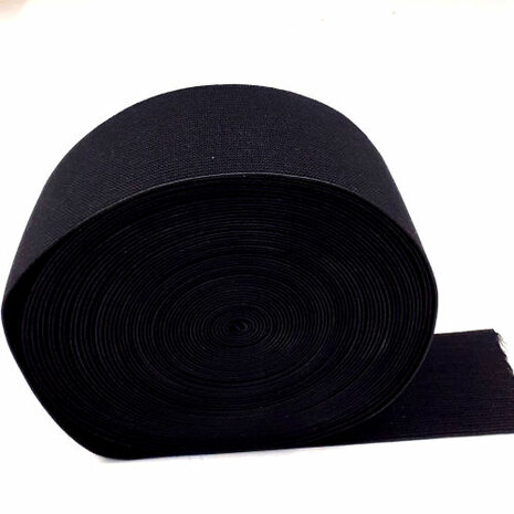 elastiek 5cm zwart op rol - Beauty VoF kwaliteit voor de modemaker met ambitie