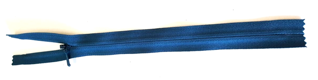 Blinde / naad rits 22 cm petrol blauwgroen