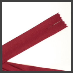 Blinde / naad rits 22 cm bordeaux