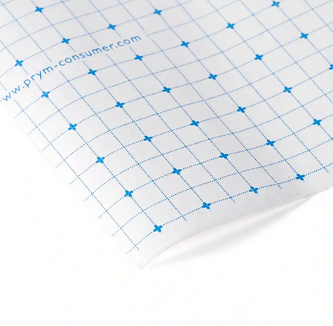 Patroonpapier met ruitjes 10m 100cm breed, semi transparant tissue papier - doos 25 rollen