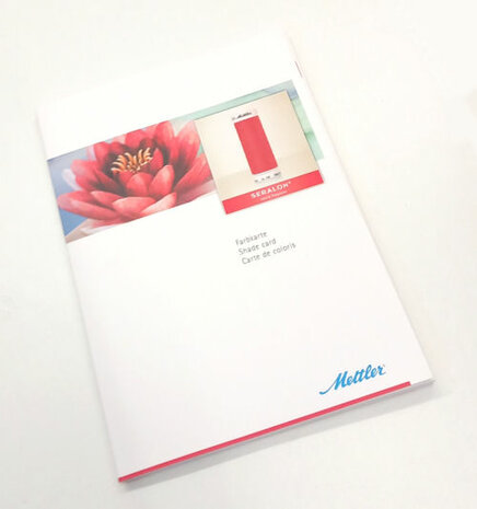 Kleurenkaart/ Stalenkaart van Seralon universeel naaigaren van Amann Group Mettler