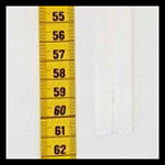 Blinde rits wit 60 cm lang