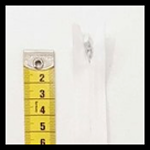 Blinde rits wit 60 cm lang