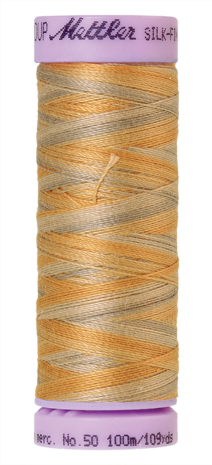 Katoenen naaigaren: Silk Finish Cotton multicolour dikte 50 100m klosje kleur 9862 - Amann Group Mettler