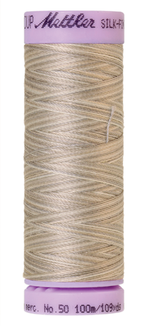 Katoenen naaigaren: Silk Finish Cotton multicolour dikte 50 100m klosje kleur 9860 - Amann Group Mettler