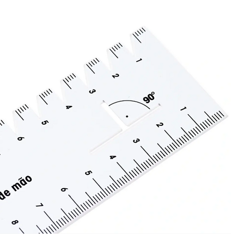 Handmeetlat van PRYM 21cm lang - nulpunt vanaf de hoek