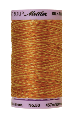 Katoenen naaigaren: Silk Finish Cotton multicolour dikte 50 457m klosje kleur 9856 - Amann Group Mettler