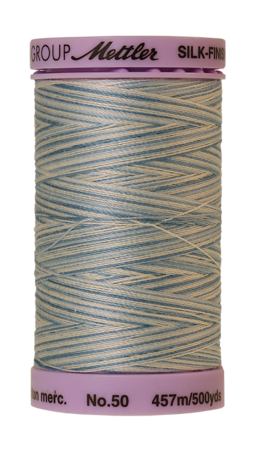 Katoenen naaigaren: Silk Finish Cotton multicolour dikte 50 457m klosje kleur 9810 - Amann Group Mettler