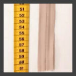 Blinde rits 60 cm beige