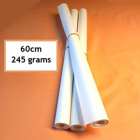 Small roll professional patternmaking paper, firm and transparent, 45 grams, 60cm - roll 245 grams (ersatz)