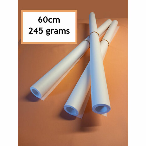 Kleine rol professioneel patroonpapier stevig en doorzichtig, 45 grams, 60cm breed - rol 245 gram (ersatz)