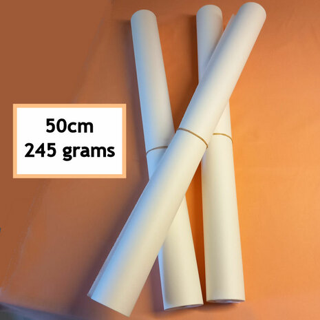 Kleine rol professioneel patroonpapier stevig en doorzichtig, 45 grams, 50cm br - rol 245 gram (ersatz)