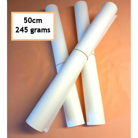 Small roll professional patternmaking paper, firm and transparent, 45 grams, 50cm - roll 245 grams (ersatz)