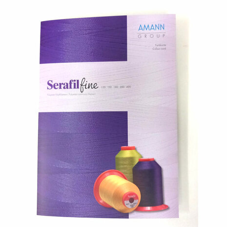 Colorchart of serafil overlocking, embroidery and sewing thread by Amann Group Mettler