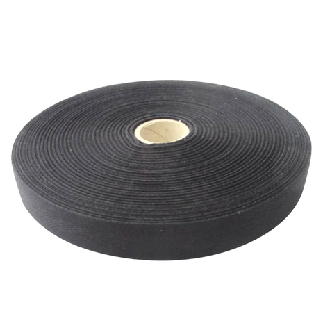 Twilltape polyester black 20mm wide roll 20m