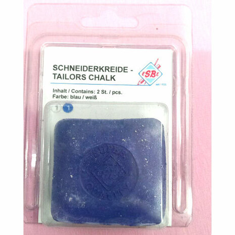Het ouderwetse stukje kleermakerskrijt in blauw en wit - pakje 2 stukjes krijt in verschillende combinaties