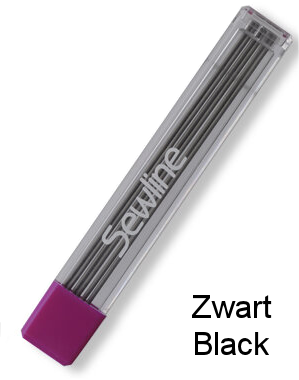 Sewline vulpotlood navullingen voor superfijne markeringen (0,9 mm stift) ZWART