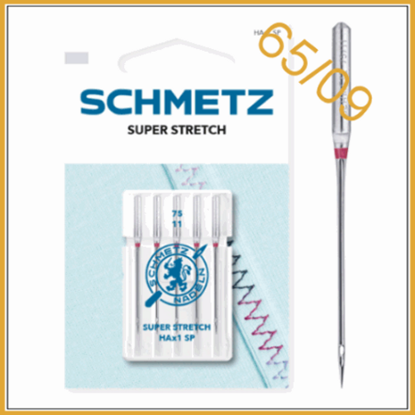 Sewing machine needles SUPERSTRETCH HAx1SP size 65/09 Schmetz pack 5 needles