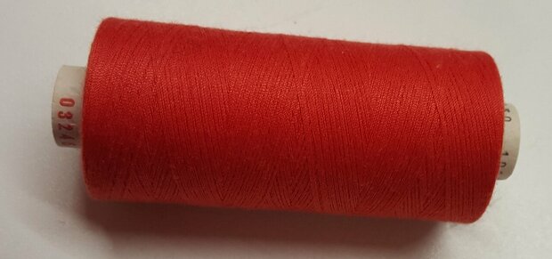 Alterfil S sewing thread and overlocking thread - with Anti-wrinkle coating for smooth seams - spool 1000m - RED colour 03246