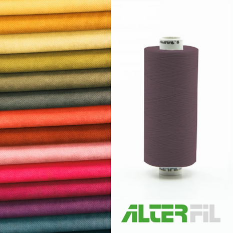 Alterfil S naaigaren en lockgaren - met Anti-rimpelcoating voor gladde naden - klos 1000m - PAARS kleur 35832