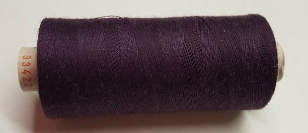 Alterfil S sewing thread and overlocking thread - with Anti-wrinkle coating for smooth seams - spool 1000m - DARK PURPLE colour