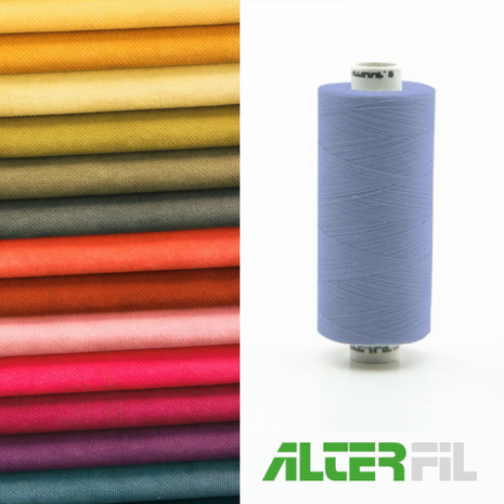 Alterfil S naaigaren en lockgaren - met Anti-rimpelcoating voor gladde naden - klos 1000m - KOEL LILA kleur 29063