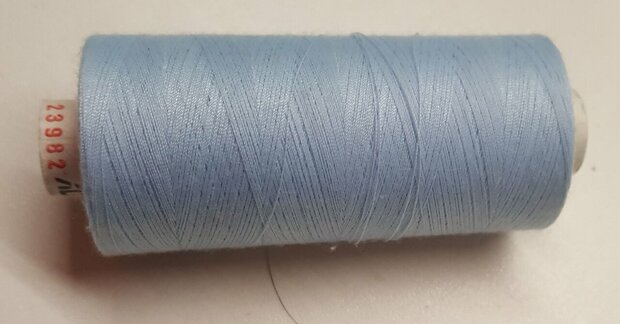 Alterfil S sewing thread and overlocking thread - with Anti-wrinkle coating for smooth seams - spool 1000m - SKY BLUE colour 27
